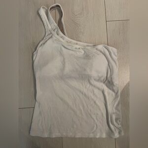Lululemon White One-Shoulder Tank Top